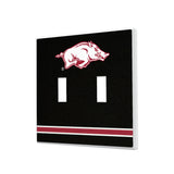 University of Arkansas Fayetteville Razorbacks Stripe Hidden-Screw Light Switch Plate