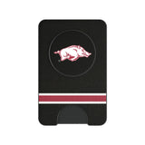 University of Arkansas Fayetteville Razorbacks Stripe PopSockets MagSafe-Compatible PopWallet+