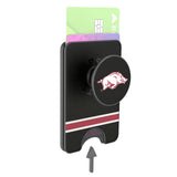 University of Arkansas Fayetteville Razorbacks Stripe PopSockets MagSafe-Compatible PopWallet+