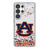 University of Auburn Tigers Confetti Clear Phone Case for Samsung Galaxy