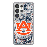 University of Auburn Tigers Paisley Clear Phone Case for Samsung Galaxy