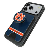 University of Auburn Tigers Personalized Endzone Solid PopSockets MagSafe-Compatible PopWallet+