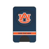 University of Auburn Tigers Personalized Endzone Solid PopSockets MagSafe-Compatible PopWallet+
