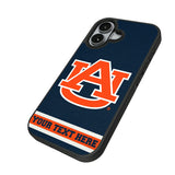 University of Auburn Tigers Personalized Stripe Bump Phone Case for Apple iPhone