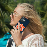University of Auburn Tigers Personalized Stripe Bump Phone Case for Apple iPhone