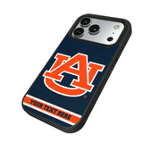 University of Auburn Tigers Personalized Stripe Bump Phone Case for Apple iPhone
