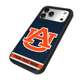University of Auburn Tigers Personalized Stripe Bump Phone Case for Apple iPhone