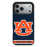 University of Auburn Tigers Personalized Stripe Bump Phone Case for Apple iPhone