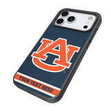 University of Auburn Tigers Personalized Stripe Bump Phone Case for Apple iPhone