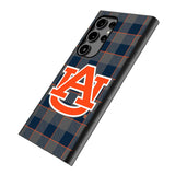 University of Auburn Tigers Plaid MagSafe Compatible Phone Case for Samsung Galaxy