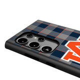 University of Auburn Tigers Plaid MagSafe Compatible Phone Case for Samsung Galaxy