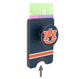 University of Auburn Tigers Stripe PopSockets MagSafe-Compatible PopWallet+