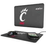 University of Cincinnati Bearcats Linen 15-Watt Wireless Charger and Mouse Pad