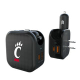 University of Cincinnati Bearcats Linen 2 in 1 USB A/C Charger