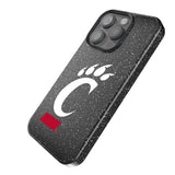 University of Cincinnati Bearcats Linen Black Bling Phone Case for Apple iPhone