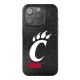 University of Cincinnati Bearcats Linen Black Bling Phone Case for Apple iPhone
