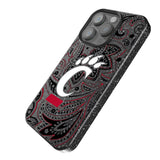 University of Cincinnati Bearcats Paisley Black Bling Phone Case for Apple iPhone