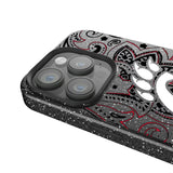 University of Cincinnati Bearcats Paisley Black Bling Phone Case for Apple iPhone