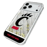 University of Cincinnati Bearcats Personalized EndZone Plus Glitter Phone Case for Apple iPhone