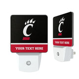 University of Cincinnati Bearcats Personalized Endzone Solid Night Light 2-Pack