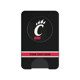 University of Cincinnati Bearcats Personalized Endzone Solid PopSockets MagSafe-Compatible PopWallet+