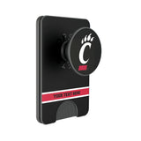University of Cincinnati Bearcats Personalized Endzone Solid PopSockets MagSafe-Compatible PopWallet+
