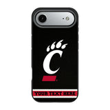 University of Cincinnati Bearcats Personalized Stripe Bump Phone Case for Apple iPhone