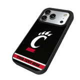 University of Cincinnati Bearcats Personalized Stripe Bump Phone Case for Apple iPhone
