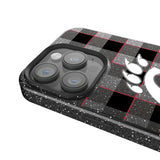 University of Cincinnati Bearcats Plaid Black Bling Phone Case for Apple iPhone