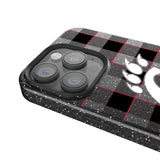 University of Cincinnati Bearcats Plaid Black Bling Phone Case for Apple iPhone
