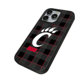 University of Cincinnati Bearcats Plaid MagSafe Compatible Phone Case for Apple iPhone