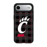 University of Cincinnati Bearcats Plaid MagSafe Compatible Phone Case for Apple iPhone