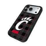 University of Cincinnati Bearcats Plaid MagSafe Compatible Phone Case for Apple iPhone