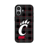 University of Cincinnati Bearcats Plaid MagSafe Compatible Phone Case for Apple iPhone