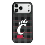 University of Cincinnati Bearcats Plaid MagSafe Compatible Phone Case for Apple iPhone