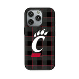 University of Cincinnati Bearcats Plaid MagSafe Compatible Phone Case for Apple iPhone