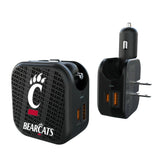 University of Cincinnati Bearcats Text Backdrop 2 in 1 USB A/C Charger