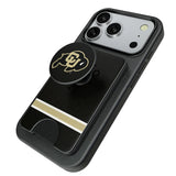 University of Colorado Buffaloes Stripe PopSockets MagSafe-Compatible PopWallet+