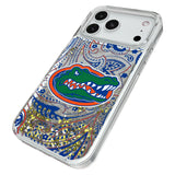 University of Florida Gators Paisley Glitter Phone Case for Apple iPhone