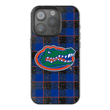 University of Florida Gators Plaid Black Bling Phone Case for Apple iPhone