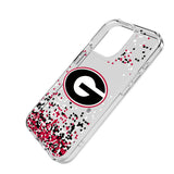 University of Georgia Bulldogs Confetti Clear Phone Case for Apple iPhone
