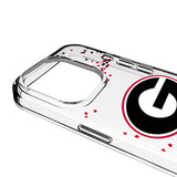 University of Georgia Bulldogs Confetti Clear Phone Case for Apple iPhone