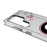 University of Georgia Bulldogs Confetti Clear Phone Case for Samsung Galaxy