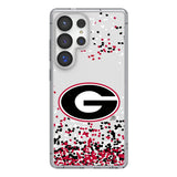 University of Georgia Bulldogs Confetti Clear Phone Case for Samsung Galaxy