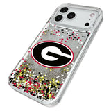 University of Georgia Bulldogs Confetti Glitter Phone Case for Apple iPhone