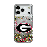 University of Georgia Bulldogs Confetti Glitter Phone Case for Apple iPhone