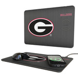 University of Georgia Bulldogs Linen 15-Watt Wireless Charger and Mouse Pad