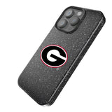 University of Georgia Bulldogs Linen Black Bling Phone Case for Apple iPhone
