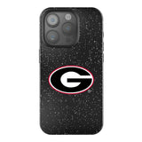 University of Georgia Bulldogs Linen Black Bling Phone Case for Apple iPhone