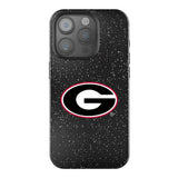 University of Georgia Bulldogs Linen Black Bling Phone Case for Apple iPhone